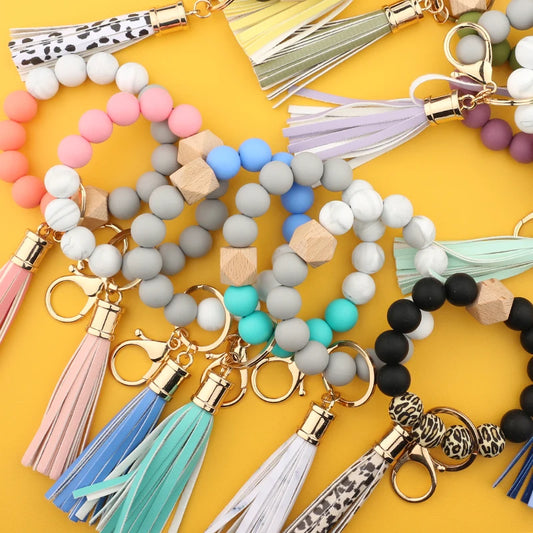 Bead & Tassel Keychain